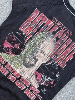 Vintage Stone Cold Steve Austin Jersey Black Texas Rattlesnake WWF 19x25